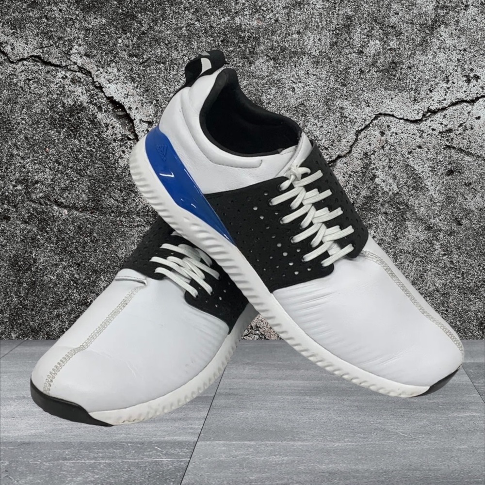Adidas Adicross Bounce Men's White Blue Golf Athletic Shoes #F33752 Size US 13